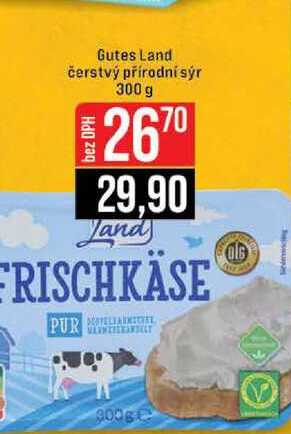 Gutes Land čerstvý přírodní sýr 300 g 