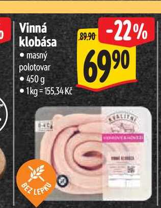 Vinná klobása 450 g