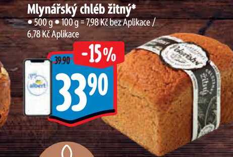 Mlynářský chléb žitný  500 g 