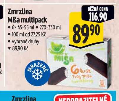   Zmrzlina Míša multipack 6x 45-55 ml 