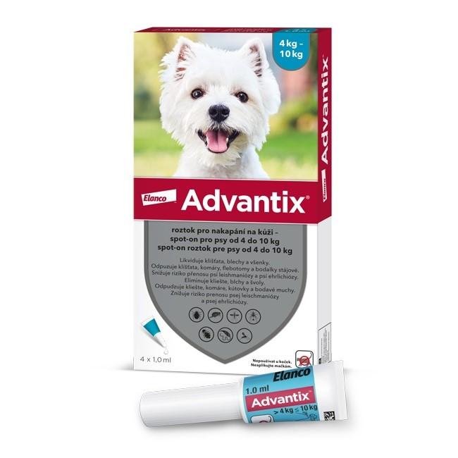 Advantix pro psy 4-10kg spot-on 4x1ml
