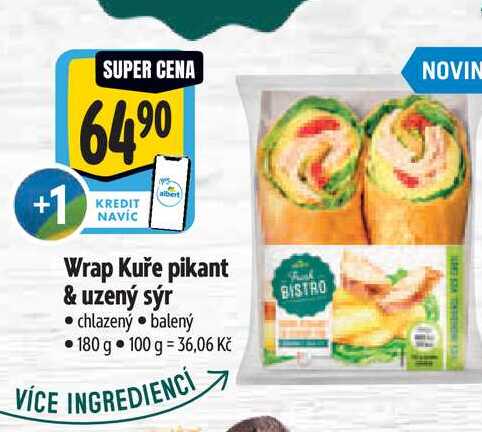  Wrap Kuře pikant & uzený sýr  180 g