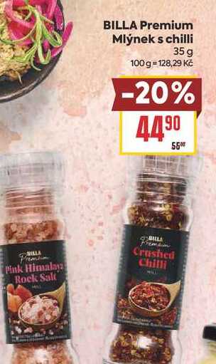 BILLA Premium Mlýnek s chilli 35 g