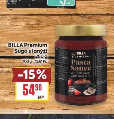 BILLA Premium Sugo s lanýži 280 g