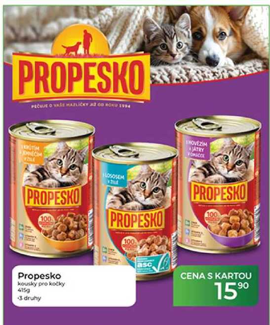 Propesko kousky pro kočky 415 g