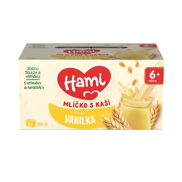 Hami Mlíčko s kaší s příchutí vanilky 4x250ml