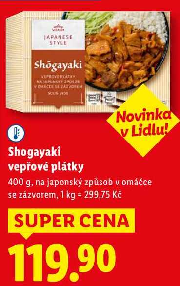 Shogayaki vepřové plátky, 400 g