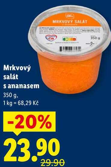 Mrkvový salát s ananasem, 350 g