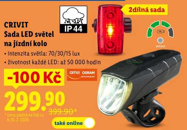 Sada LED světel na jízdní kolo 