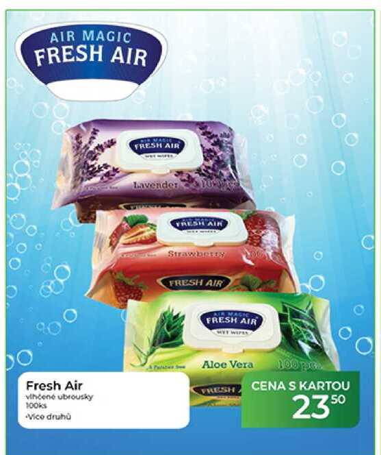 Fresh Air vlhčené ubrousky 100ks