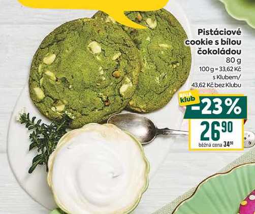 Pistáciové cookie s bílou čokoládou 80 g