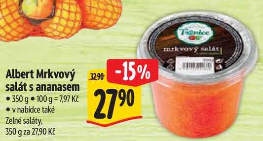 Albert Mrkvový salát s ananasem, 350 g