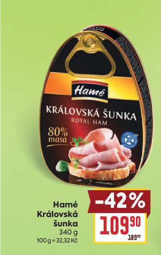 Hamé Královská šunka 340 g 