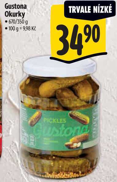 Gustona Okurky, 670/350 g