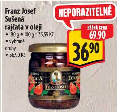 Franz Josef Sušená rajčata v oleji, 180 g