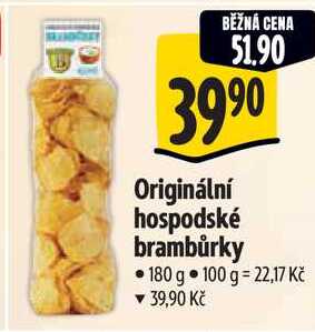 Originální hospodské brambůrky, 180 g
