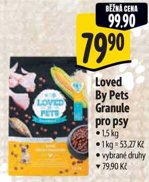 Loved By Pets Granule pro psy, 1,5 kg