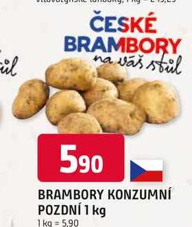 Brambory konzumní pozdní 1 kg