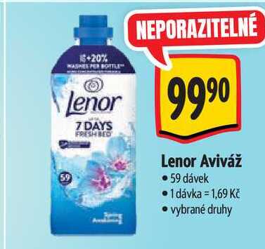 Lenor Aviváž, 59 dávek