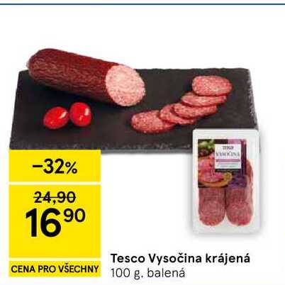 Tesco Vysočina krájená, 100 g