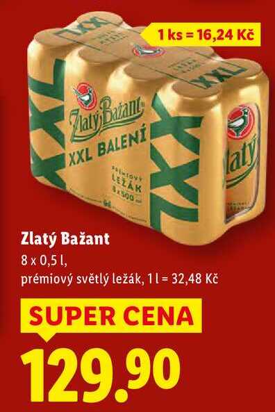 Zlatý Bažant, 8x 0,5 l
