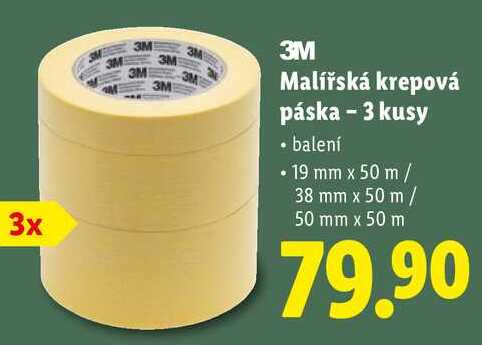 Malířská krepová páska - 3 kusy