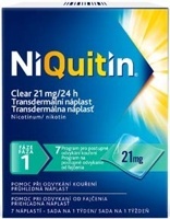 NiQuitin Clear 21 mg/24 h, transdermální náplast 7 ks