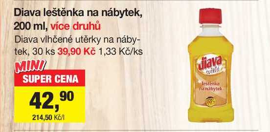 Diava leštěnka na nábytek, 200 ml