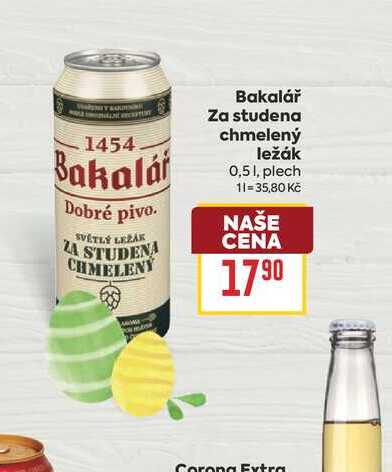 Bakalář Za studena chmelený ležák 0,5 1, plech