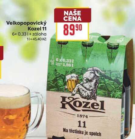 Velkopopovický Kozel 11 6× 0,33l