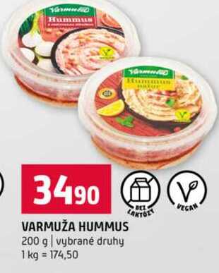 VARMUŽA HUMMUS 200 g vybrané druhy 
