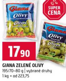 GIANA ZELENÉ OLIVY 195/70-80 g vybrané druhy