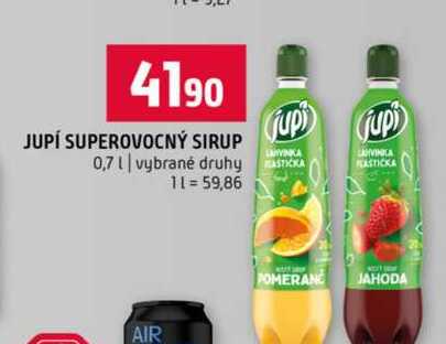 JUPÍ SUPEROVOCNÝ SIRUP 0,7l vybrané druhy
