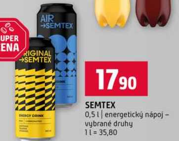 SEMTEX 0,5l energetický nápoj vybrané druhy