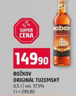 BOŽKOV ORIGINÁL TUZEMSKÝ 0,5l vol. 37,5%