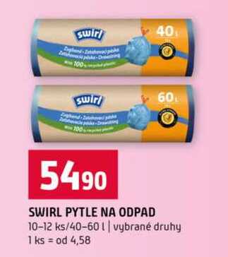 SWIRL PYTLE NA ODPAD 10-12 ks/40-60l vybrané druhy