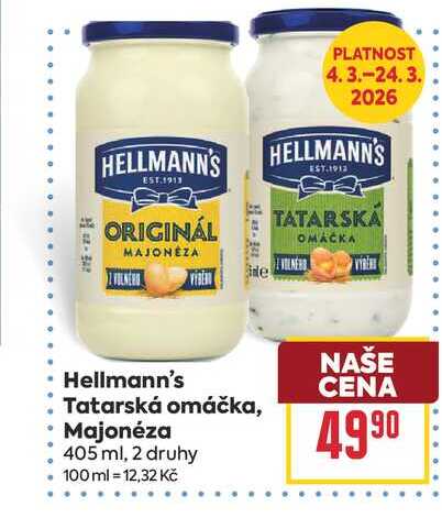 Hellmann's Tatarská omáčka, Majonéza 405 ml