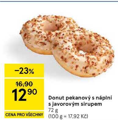 Donut pekanový s náplní s javorovým sirupem, 72 g