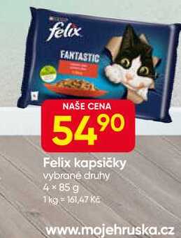 Felix kapsičky vybrané druhy 4× 85 g