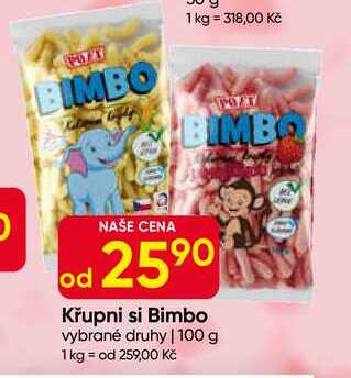Křupni si Bimbo vybrané druhy 100 g 