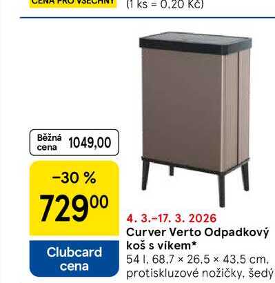 Curver Verto Odpadkový koš s víkem