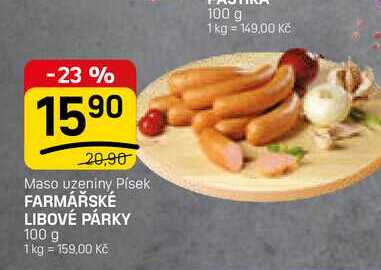 FARMÁŘSKÉ LIBOVÉ PÁRKY 100 g 