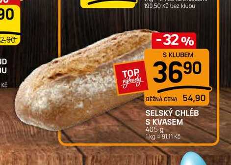 SELSKÝ CHLÉB S KVASEM 405 g