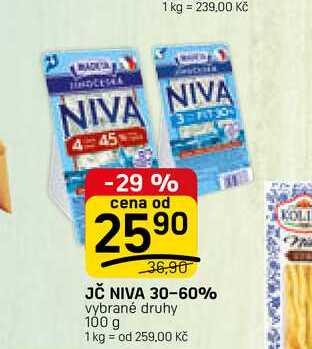 JČ NIVA 30-60% vybrané druhy 100 g