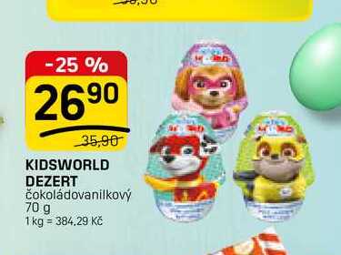 KIDSWORLD DEZERT čokoládovanilkový 70 g 