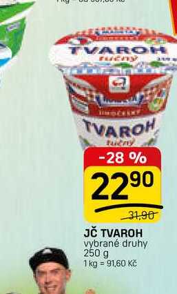 JČ TVAROH vybrané druhy 250 g