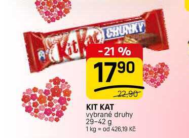 KIT KAT vybrané druhy 29-42 g 