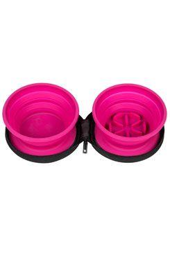 Cestovní dvojmiska slowfeeder růžová 700ml Kiwi