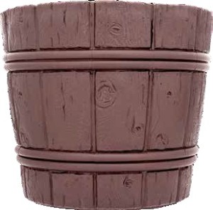 Vědro hnědé plastové