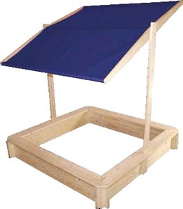 Dřevěné pískoviště se stříškou